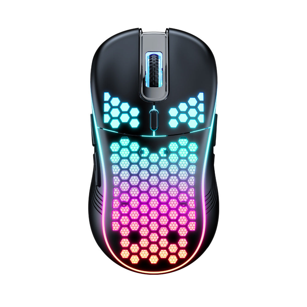 SA-1 Dual Mode Honeycomb Shell RGB Ergonomic Wireless Gaming Mouse